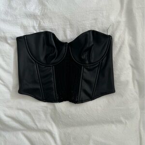 Zara faux leather corset top in size XS!!